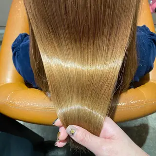 セミロング カラー 髪質改善×矯正🫧 韓国ヘアasamiのヘアスタイル