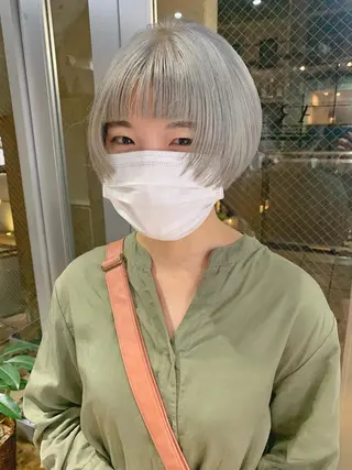 ショート ハイトーンNo.1✨ パーマ✨イマイタツヤのヘアスタイル