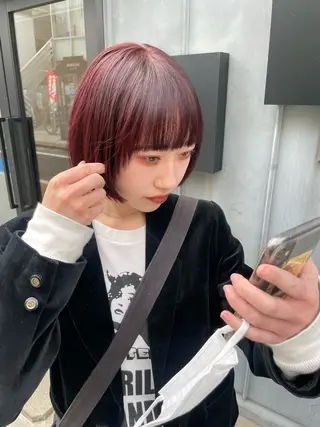 ショート カラー スパイラルパーマ 🌐hina⭐️のヘアスタイル