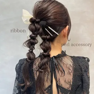 ヘアアレンジ charm《銀座》 ヘアセット/縮毛矯正のヘアスタイル