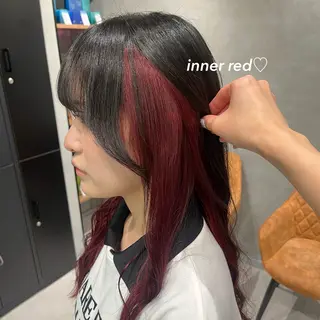 セミロング カラー インナーカラー🎧♡ ヘアメ🎀くめののヘアスタイル