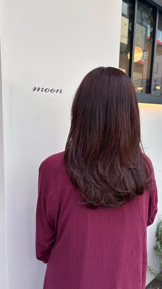 セミロング カラー 田中 啓吾のヘアスタイル