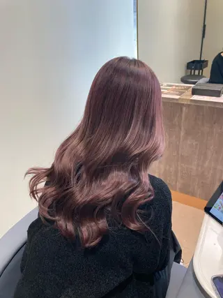 ロング カラー ピンクカラー🎀 米津 美佑のヘアスタイル