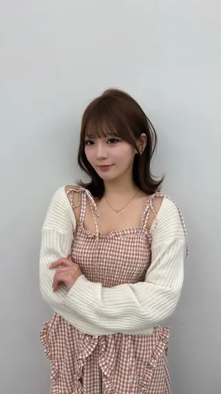 ミディアム カラー ヘアアレンジ 最小顔周り レイヤー特化/こうきのヘアスタイル