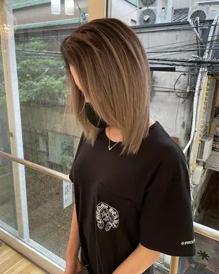 ミディアム カラー Tao所属・藤川 大智のヘアスタイル