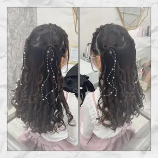 セミロング ヘアアレンジ ヘアセット/着付け 𓇼 松本 夏美𓇼のヘアスタイル