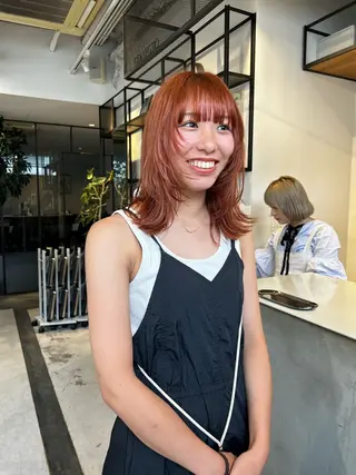 ミディアム 津葉井 麗奈のヘアスタイル