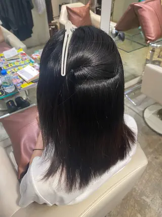 セミロング 💫艶ハイトーン特化 💫佐藤望のヘアスタイル