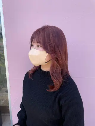 ミディアム ひなた 艶カラー/渋谷のヘアスタイル