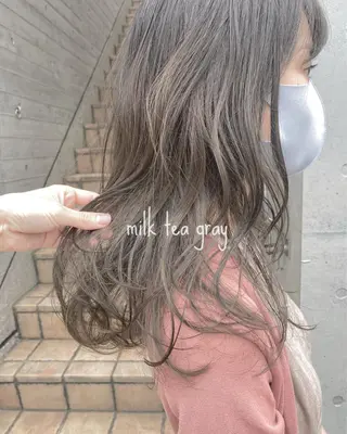 セミロング カラー ヘアアレンジ ブリーチなしで透明感 艶カラー【Ryo】のヘアスタイル