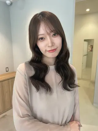 ロング カラー 植手 莉菜のヘアスタイル