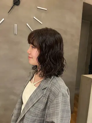 ミディアム パーマ ボブ指名No.1/ ボブ/茶屋町/ユキのヘアスタイル