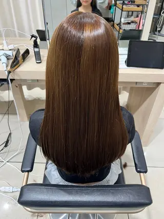 ロング カラー 巖本 真希のヘアスタイル