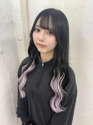 ロング カラー 🫧miyu/カラー エクステ難波🐇ྀིのヘアスタイル