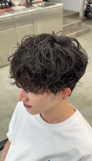 ショート パーマ メンズ 横浜 /シャドウ／ツイスパのヘアスタイル