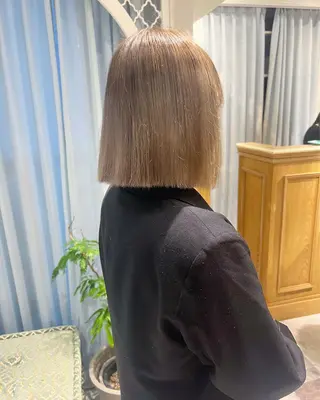 ミディアム 透明感カラー/カット 髪質改善/森栄範のヘアスタイル