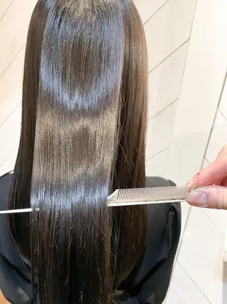 セミロング 銀座/髪質改善カラー 酸性ストレート🍎のヘアスタイル