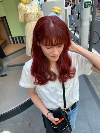 セミロング カラー ピンクベージュ/新潟 万代/高橋桃葉🍑のヘアスタイル