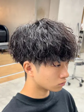 ショート パーマ メンズ メンズパーマ/ 新潟駅/佐藤裕のヘアスタイル