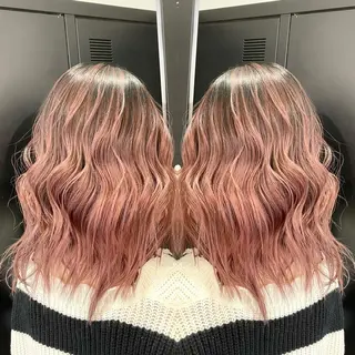 ミディアム カラー ヘアアレンジ アンドウ ユウ/ レイヤーカット/韓国のヘアスタイル