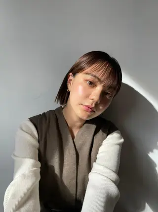 ミディアム カラー パーマ CEINE+ officialのヘアスタイル