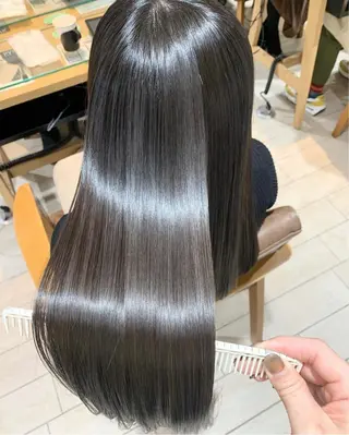 ロング カラー パーマ ヘアアレンジ マツエク・マツパ まろやかベージュ/ 大上なおみのヘアスタイル