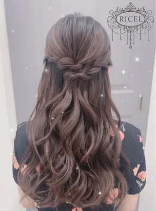 セミロング ヘアアレンジ RICEL 原宿店のヘアスタイル