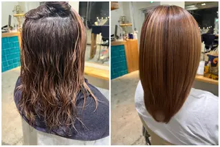 セミロング パーマ美容師 hanaのヘアスタイル