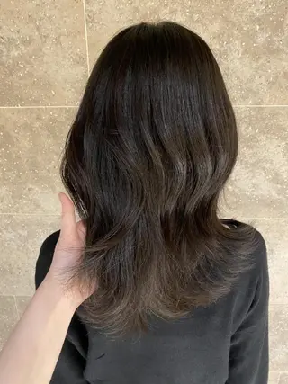 セミロング Nanako。/韓国 ヘア/顔周りカットのヘアスタイル