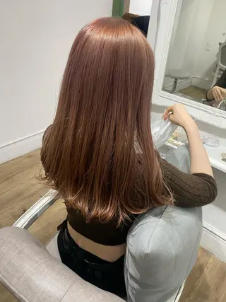 ロング カラー ヘアアレンジ あおい 🍒暖色カラーのヘアスタイル