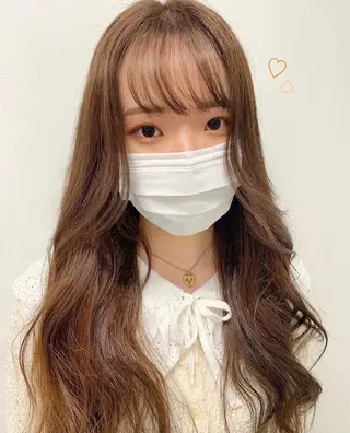 カラー RIKO👼🏻💓 韓国ガーリーのヘアスタイル