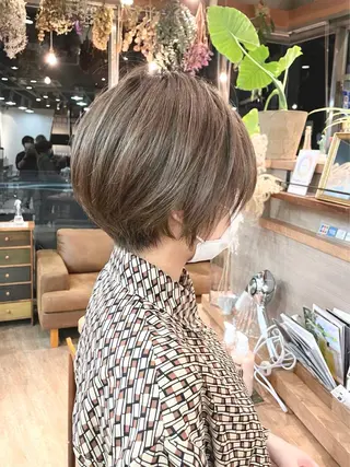 ショート カラー OPShair　ANELLO所属・ショート/ボブ/ メンズ/縮毛矯正のヘアスタイル