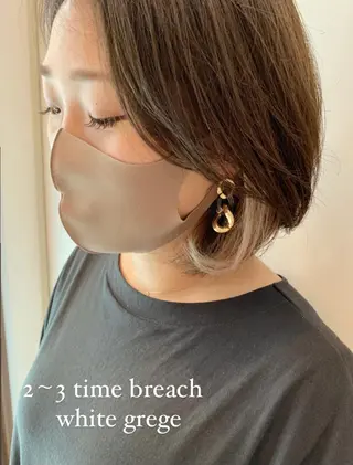 ミディアム カラー 似合わせカットカラー ♡佐藤捺美のヘアスタイル