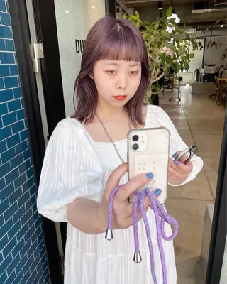 セミロング カラー パーマ ヘアアレンジ メンズ キッズ ネイル マツエク・マツパ パーマスタイル🔅 sayacaのヘアスタイル