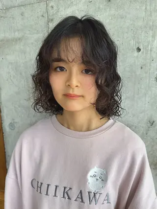 セミロング パーマ 🎨デザイン🥇 美髪・艶髪 日暮千敬のヘアスタイル