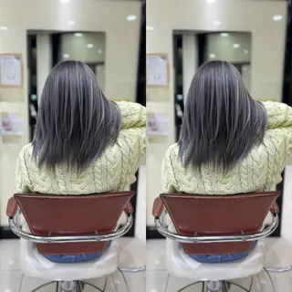 ミディアム Y Uのヘアスタイル
