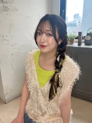 ヘアアレンジ 盛れる顔周り/髪質 改善/ふみか🩰🤍のヘアスタイル