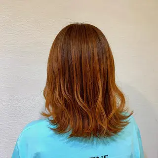 セミロング しながわ はるかのヘアスタイル