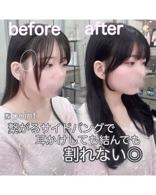 ロング 🎀mao🎀 顔周り/透明感カラーのマツエク・マツパデザイン