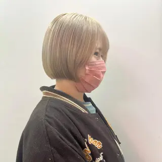 カラー パーマ ヘアアレンジ キッズ ネイル マツエク・マツパ アイブロウ 🧨ブリーチー×ボブ レイヤー💎じゅえるのヘアスタイル