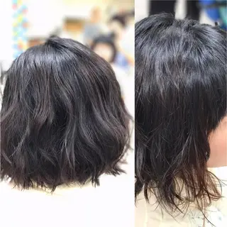 ミディアム カラー 山内 聡史のヘアスタイル