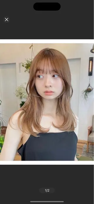 カラー 川口開世 layer cutのヘアスタイル