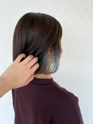 ミディアム カラー 大石 祐那のヘアスタイル