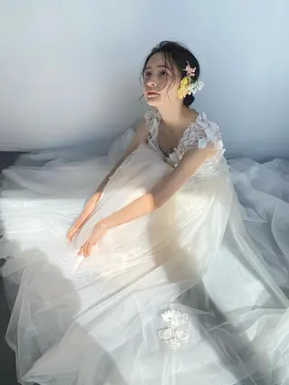 セミロング カラー パーマ ヘアアレンジ メンズ キッズ ネイル マツエク・マツパ モリモト サナのヘアスタイル