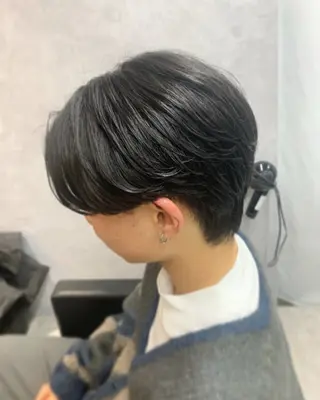 ミディアム パーマ メンズ センターパート/ メンズ特化/植田 柊のヘアスタイル