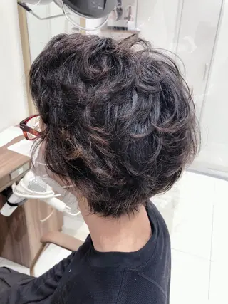 ショート パーマ メンズ メンズカット/メンズ パーマ堀切美里のヘアスタイル