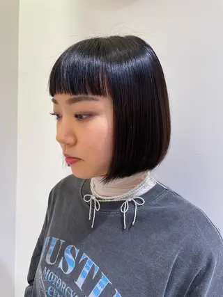 ショート ボブパーマ 井山咲良のヘアスタイル