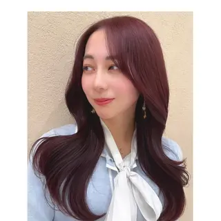 ロング 韓国レイヤー/ミルク ティー🦋高橋　暖のヘアスタイル