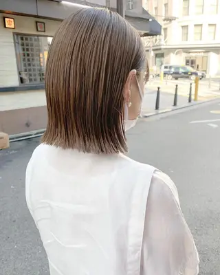 ショート カラー 髪質改善 Noe心斎橋店のヘアスタイル
