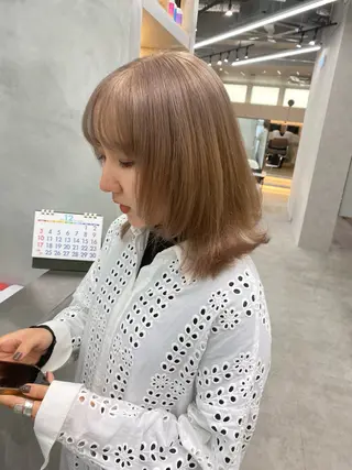 ミディアム ウルフ🐺/ボブ ハイトーン🌈/増田のヘアスタイル